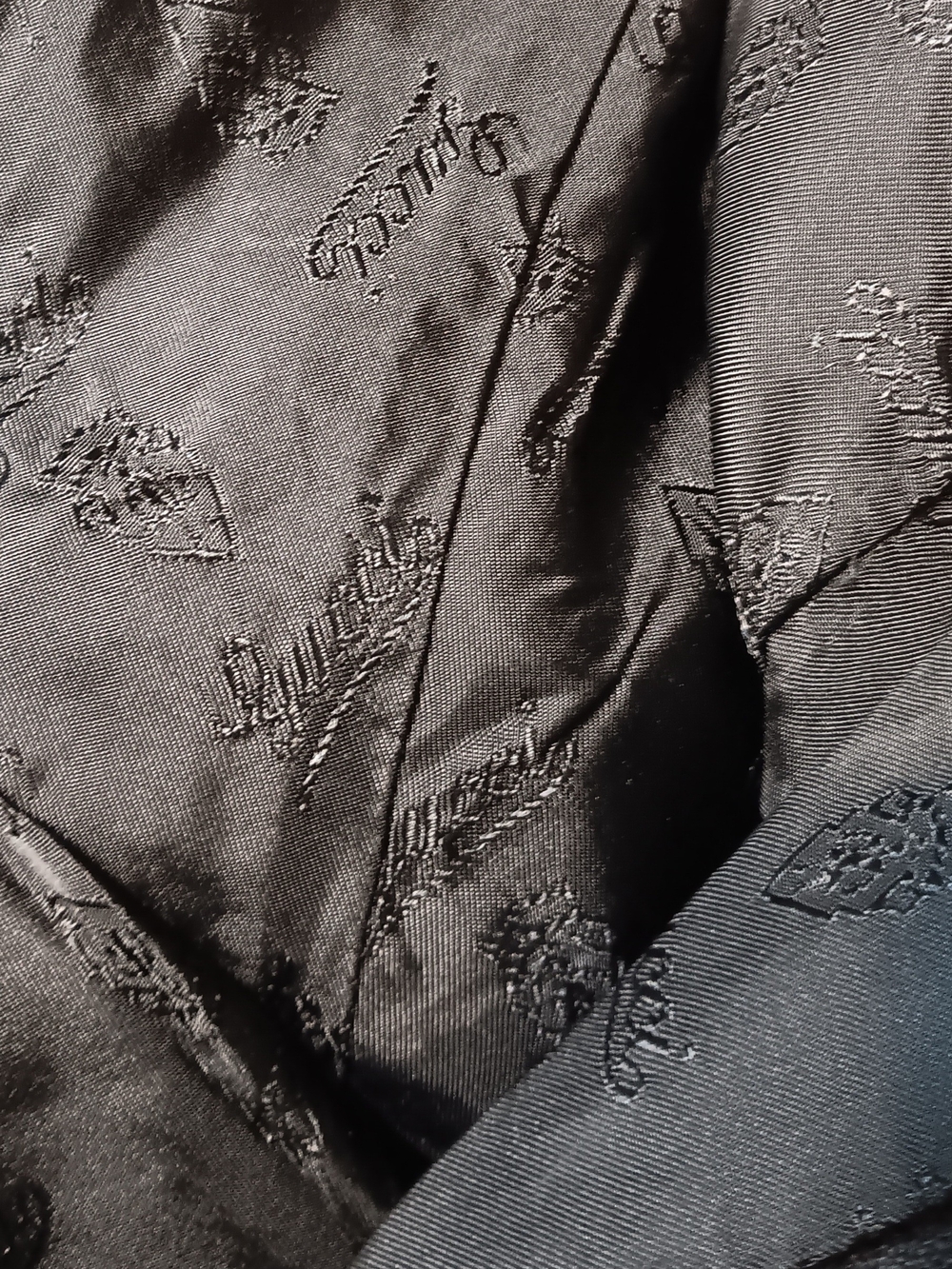 Gucci Black Satin-Lined Leather Pants with Embroidered Label W. 32. L 42 - Picture 8 of 10